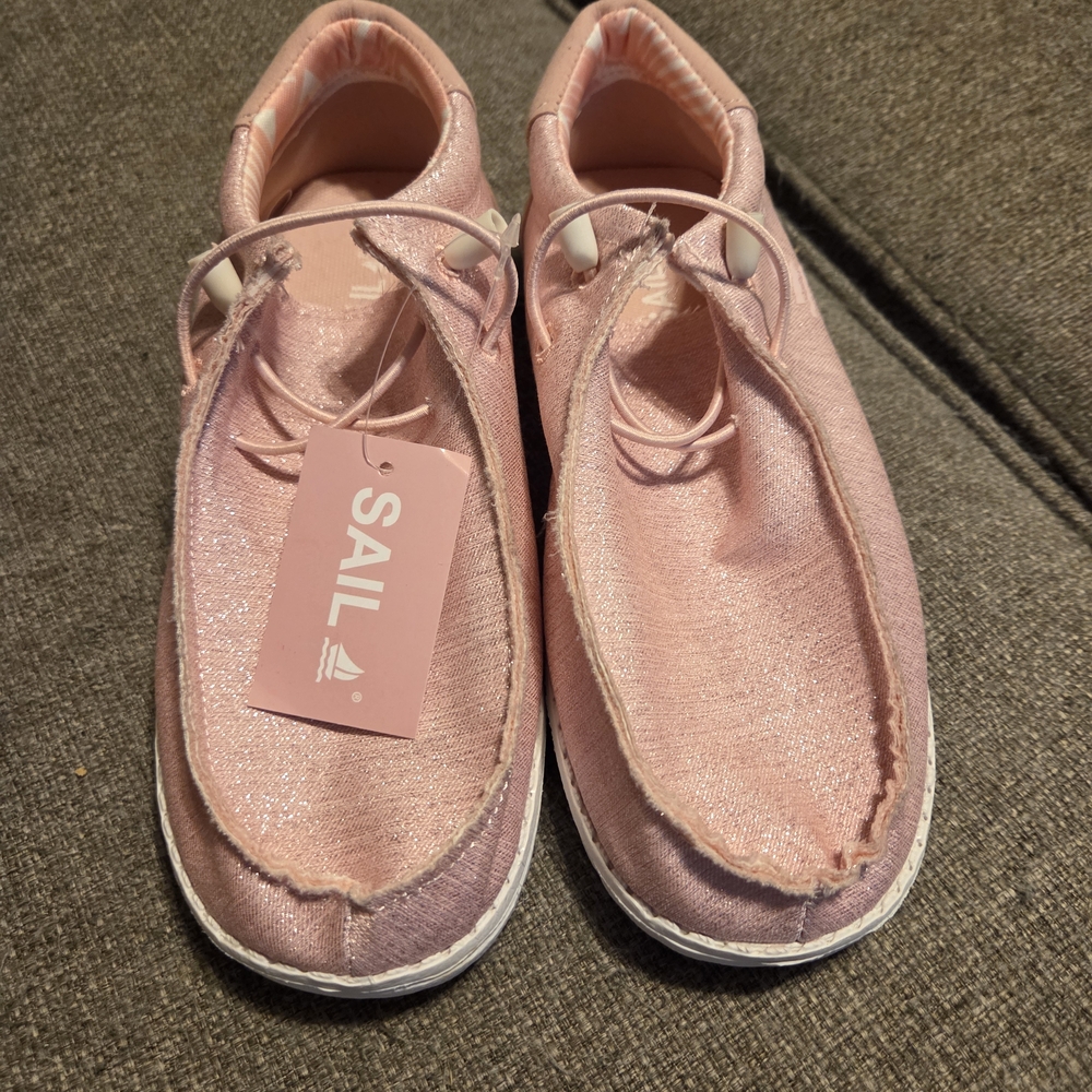 Kids Size 3 Pink Loafers Sail Slip-ons